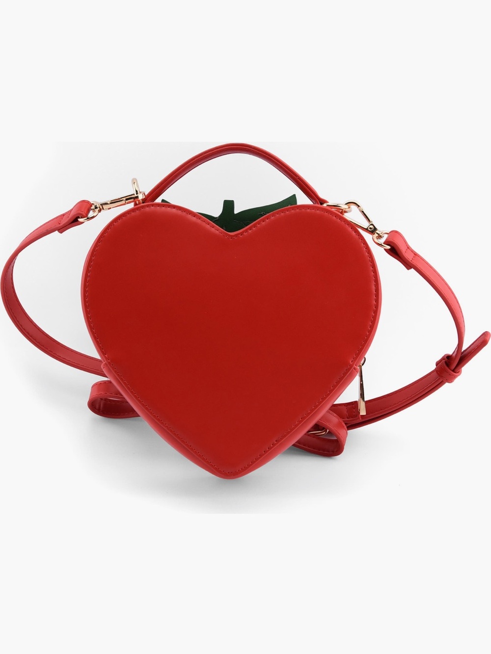 Aldo Red Berrysweet Strawberry Crossbody Bag Top Handle Strap Novelty - Picture 3 of 4